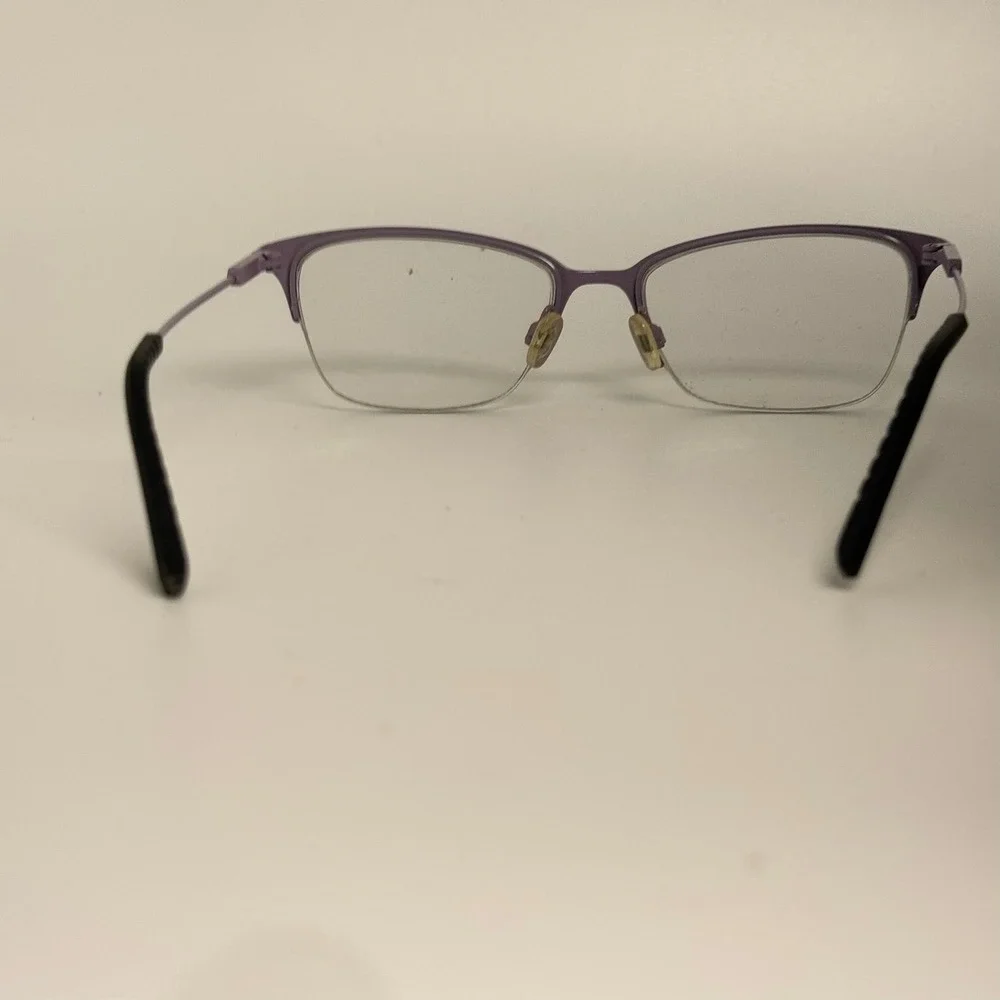 Cole Haan CH5027 001 Black Purple Semi-Rimless Eyeglasses Frames 52-17-135